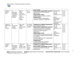 Super Heroes 1 Rozkład materiału nauczania 60 godzin