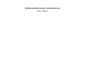 Rozklad Edukacja muzyczna klasa 1 semestr 2