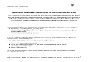 Super Heroes 1 Rozkład materiału nauczania 60 godzin