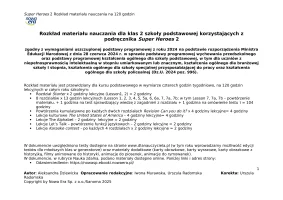 Super Heroes 2 Rozkład materiału nauczania 120 godzin