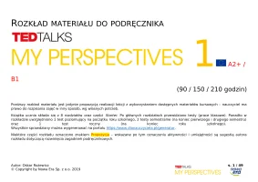 Rozkład materiału My Perspectives 1: 90-150-210 godzin. Edycja 2024.