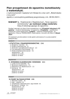 Egzamin 2026 - PLAN przygotowań do egzaminu ósmoklasisty z matematyki, wariant 1