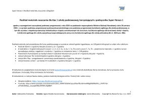 Super Heroes 1 Rozkład materiału nauczania 120 godzin