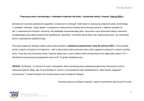 Plan wynikowy z rozkładem materiału, kl. 1 