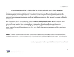 Plan wynikowy z rozkładem materiału, kl. 3