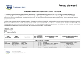Ponad słowami 3.1. Rozkład materiału. Edycja 2024