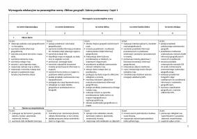 Wymagania edukacyjne – Oblicza geografii część I, zakres podstawowy
