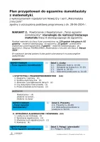 Egzamin 2026 - PLAN przygotowań do egzaminu ósmoklasisty z matematyki, wariant 2