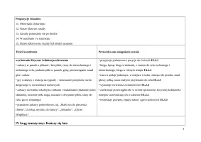 Scenariusze zajęć Wychowanie fizyczne klasa 2 semestr 1