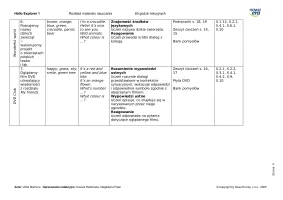 Hello Explorer 1 Rozkład materiału 60 godzin