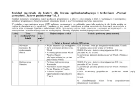 Poznać przeszłość 3. Rozkład materiału. Edycja 2024