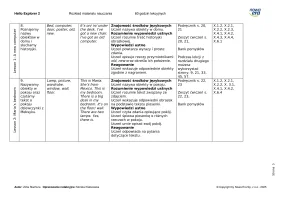 Hello Explorer 2 Rozkład materiału 60 godzin