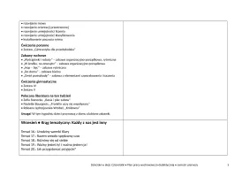 Plan pracy – cele ogólne, semestr 1