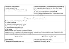 Rozkład Edukacja muzyczna kl.3 sem.1 cz.2