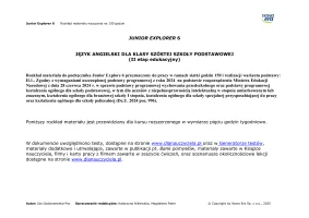 Junior Explorer 6 Rozkład materiału 150 godzin - 2025