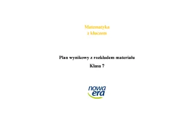 Plan wynikowy, klasa 7