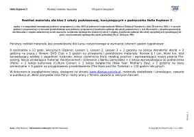 Hello Explorer 2 Rozkład materiału 120 godzin