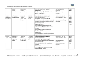 Super Heroes 1 Rozkład materiału nauczania 120 godzin