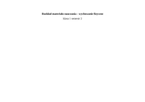 Rozkład Wychowanie fizyczne klasa 1 semestr 2