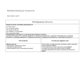 Rozklad Edukacja muzyczna klasa 3 semestr 2 cz.2