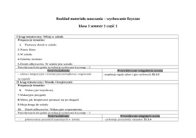 Rozkład Wychowanie fizyczne klasa 1 semestr 1