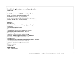 Plan pracy – cele ogólne, semestr 1