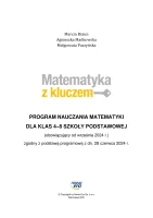 Program nauczania "Matematyka z kluczem" dla klas 4–8 szkoły podstawowej, 2024