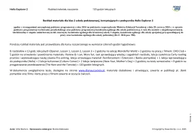 Hello Explorer 2 Rozkład materiału 120 godzin