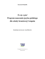 Program nauczania do serii "To się czyta!"