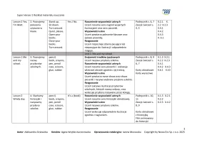 Super Heroes 1 Rozkład materiału nauczania 60 godzin