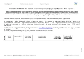 Hello Explorer 1 Rozkład materiału 60 godzin