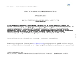 Junior Explorer 5 Rozkład materiału 150 godzin - 2024