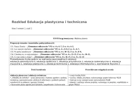 Rozkład materiału Teczka artysty kl. 3 sem. 2 cz. 2