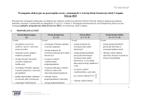 Wymagania edukacyjne, kl. 3