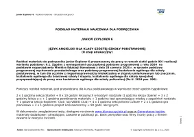 Junior Explorer 6 Rozkład materiału 90 godzin - 2025