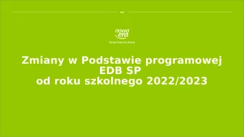 Prezentacja "Zmiany w podstawie programowej 2022"