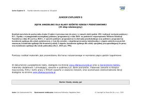 Junior Explorer 6 Rozkład materiału 150 godzin - 2024