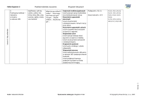 Hello Explorer 3 Rozkład materiału 60 godzin