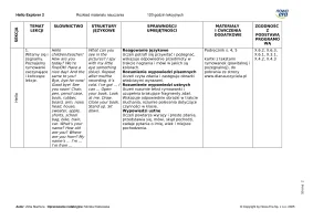 Hello Explorer 2 Rozkład materiału 120 godzin