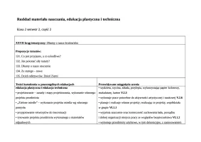 Rozklad materialu Teczka artysty kl. 2 sem.2 cz.2