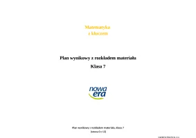 Plan wynikowy, klasa 7