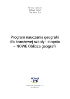 Program nauczania geografii dla branżowej szkoły I stopnia – NOWE Oblicza geografii