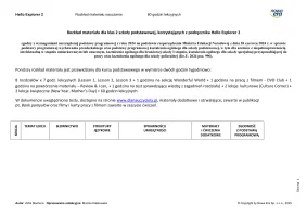 Hello Explorer 2 Rozkład materiału 60 godzin
