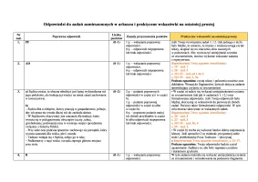 Arkusz diagnostyczny tuż przed egzaminem – odpowiedzi