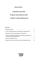 Program nauczania „Tajemnice przyrody"