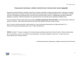 Plan wynikowy z rozkładem materiału, kl. 2