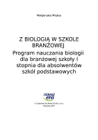 Program nauczania. Biologia. Szkoła Branżowa I stopnia