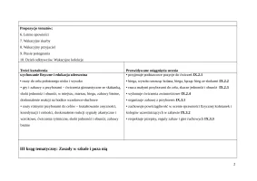 Scenariusze zajęć Wychowanie fizyczne klasa 2 semestr 1
