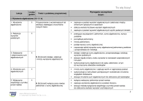 Plan wynikowy z rozkładem materiału, kl. 2