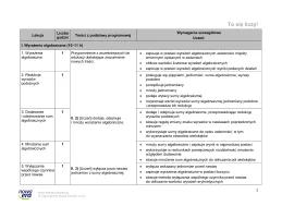 Plan wynikowy z rozkładem materiału, kl. 2